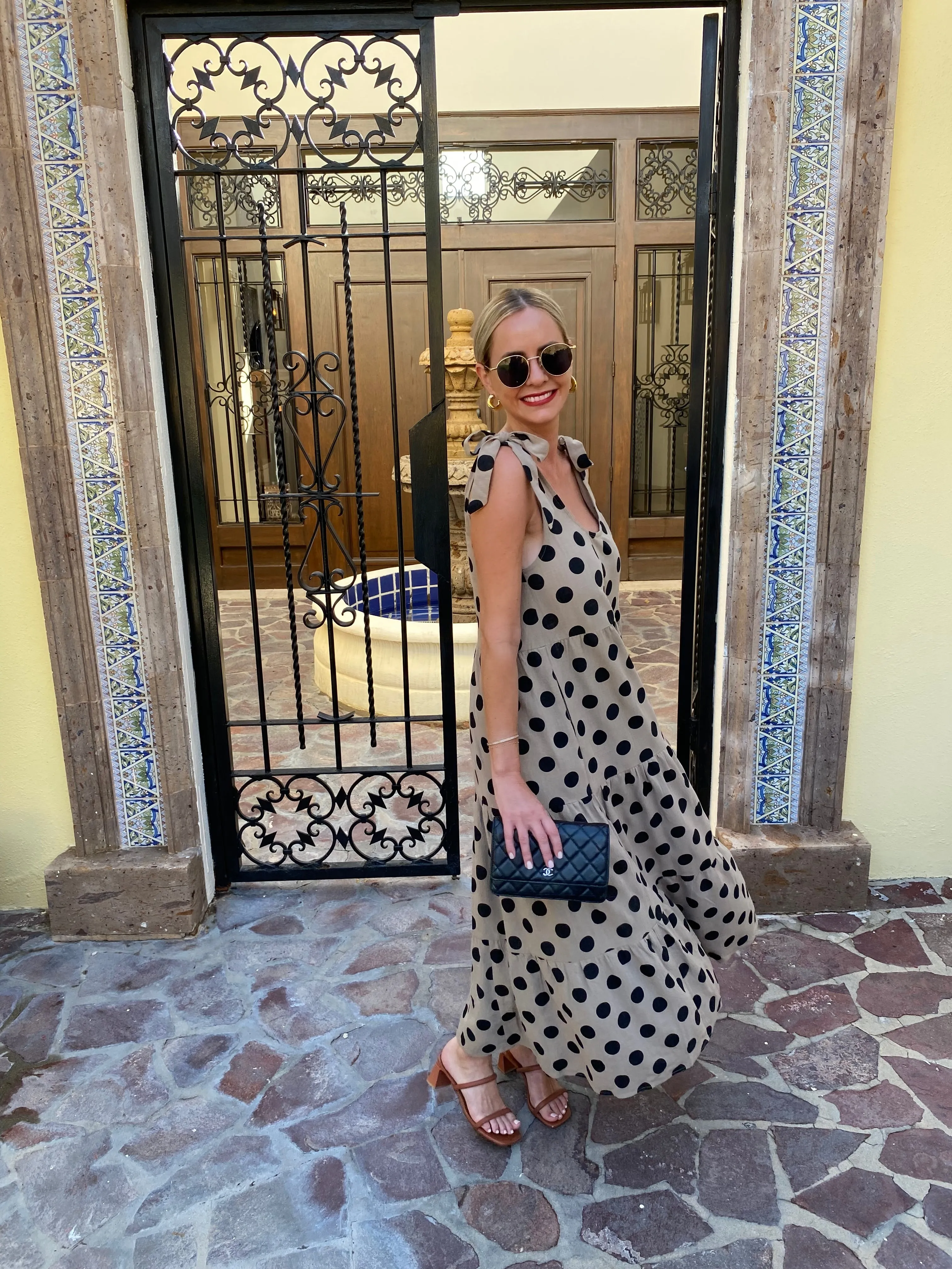 Lyda Dress - Khaki Spot sold by Esther & Co product image thumbnail 2