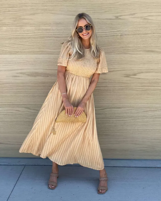 Iolana Dress - Beige sold by Esther & Co