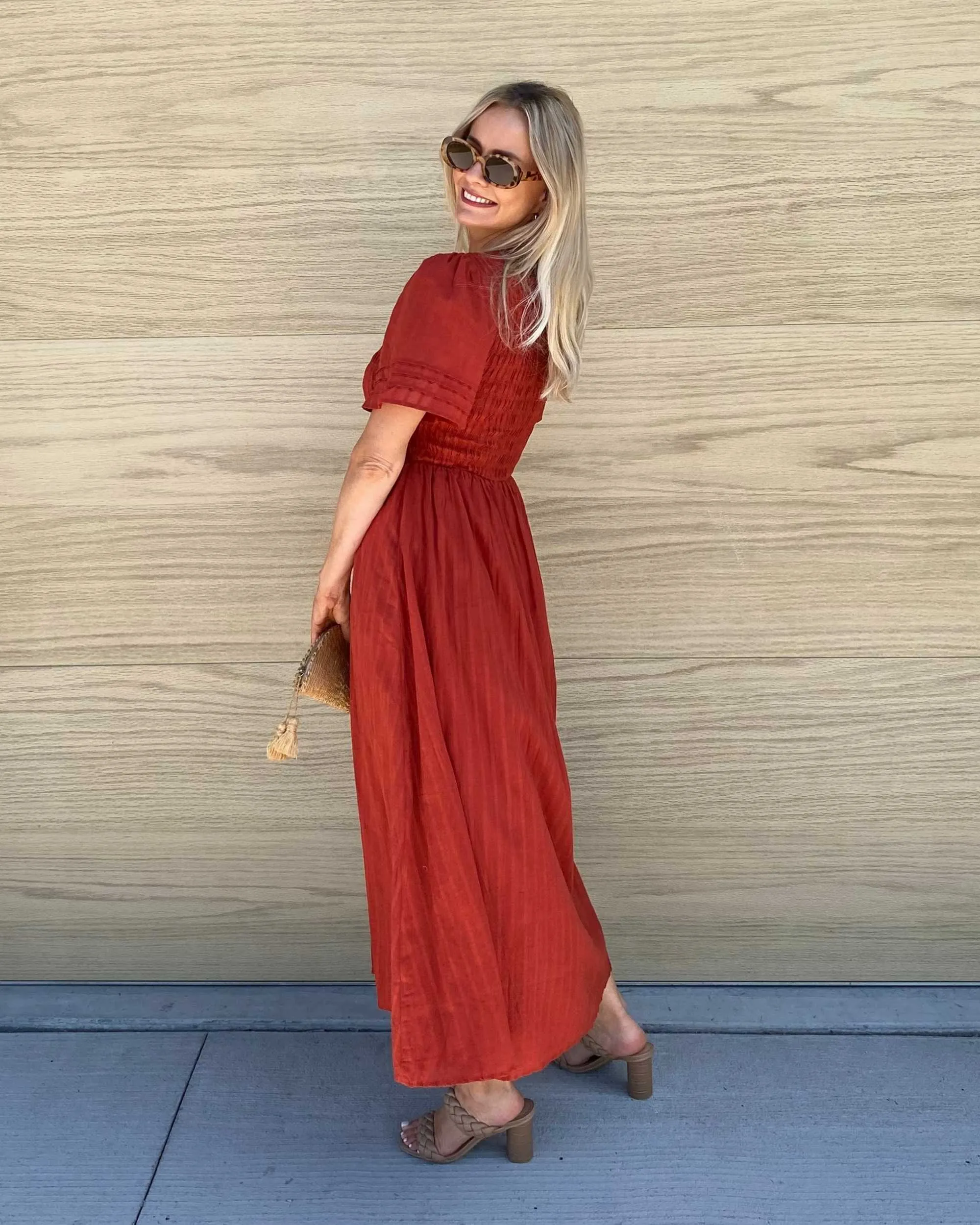 Iolana Dress - Rust sold by Esther & Co product image thumbnail 3