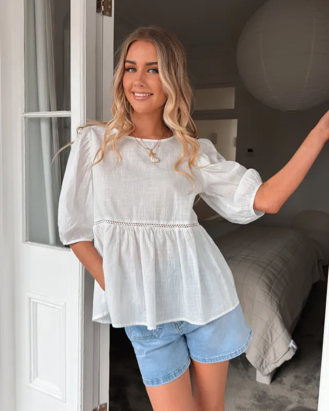 Tonya Top - White sold by Esther & Co