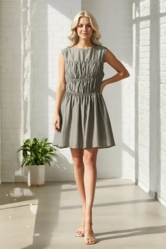 Ilyra Dress - Khaki sold by Esther & Co
