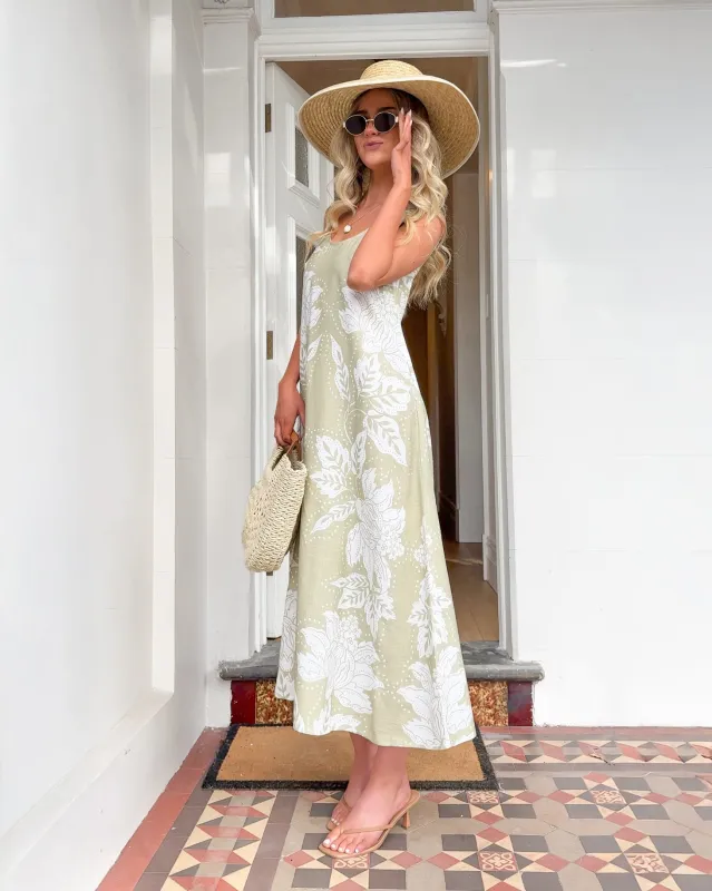 Noerele Dress - Light Khaki sold by Esther & Co