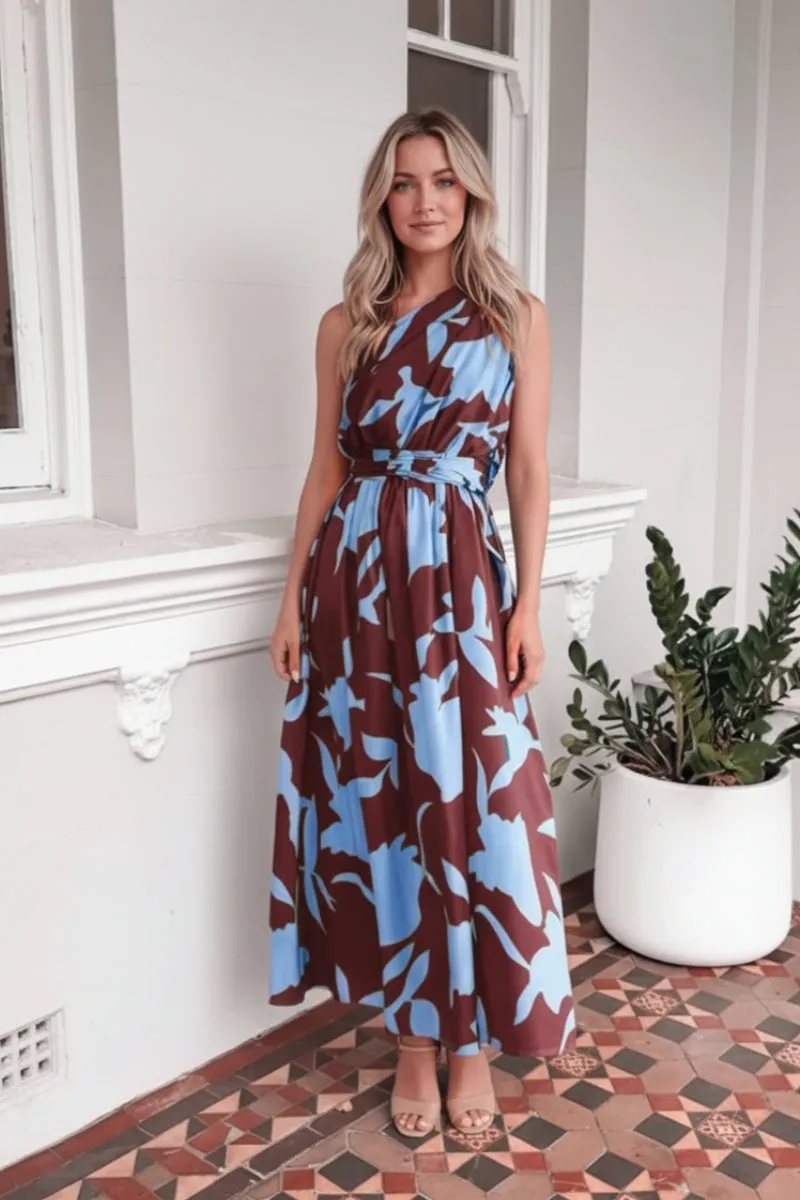 Rosey Dress - Blue Floral sold by Esther & Co