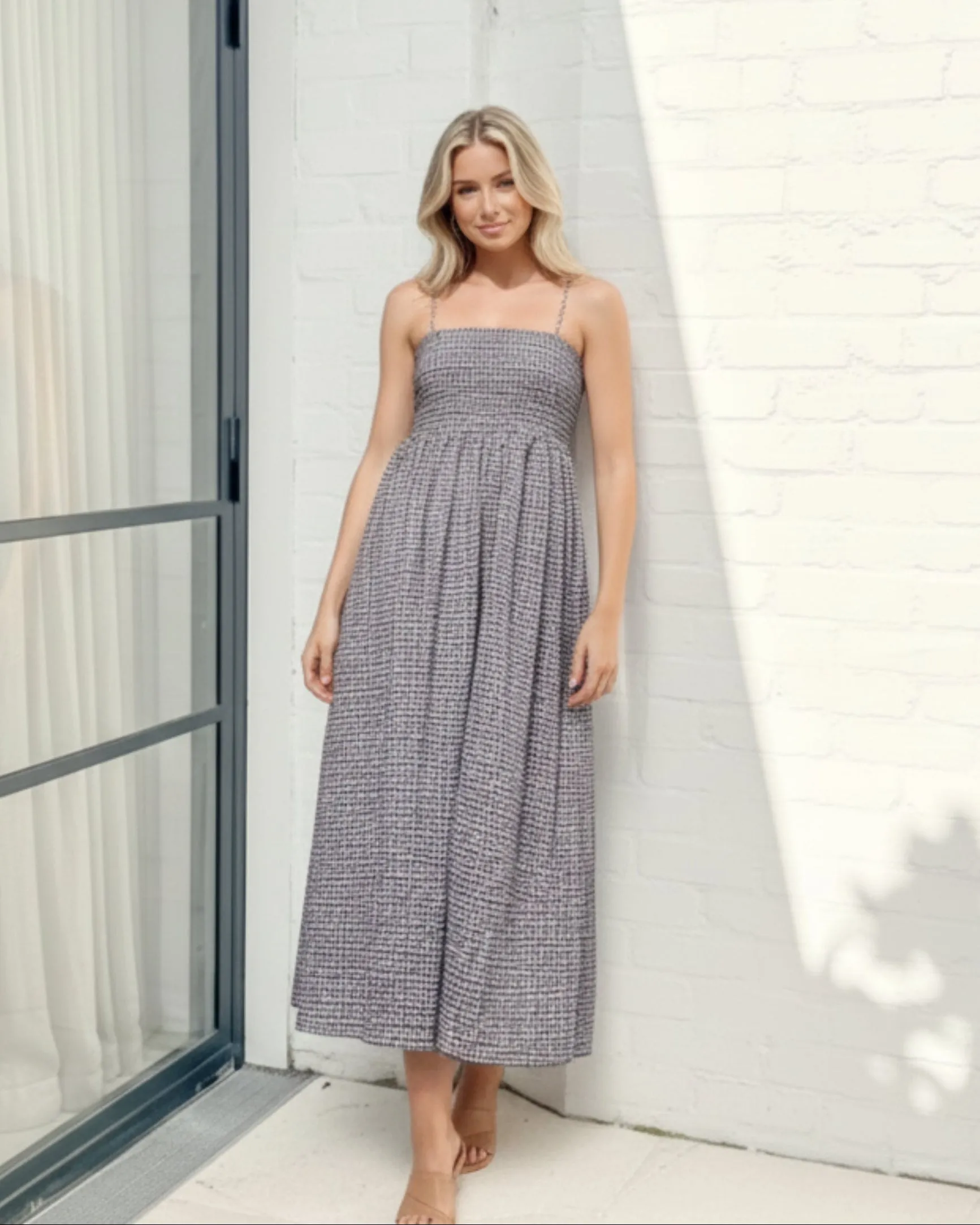 Isaline Dress - Black Check sold by Esther & Co product image thumbnail 4