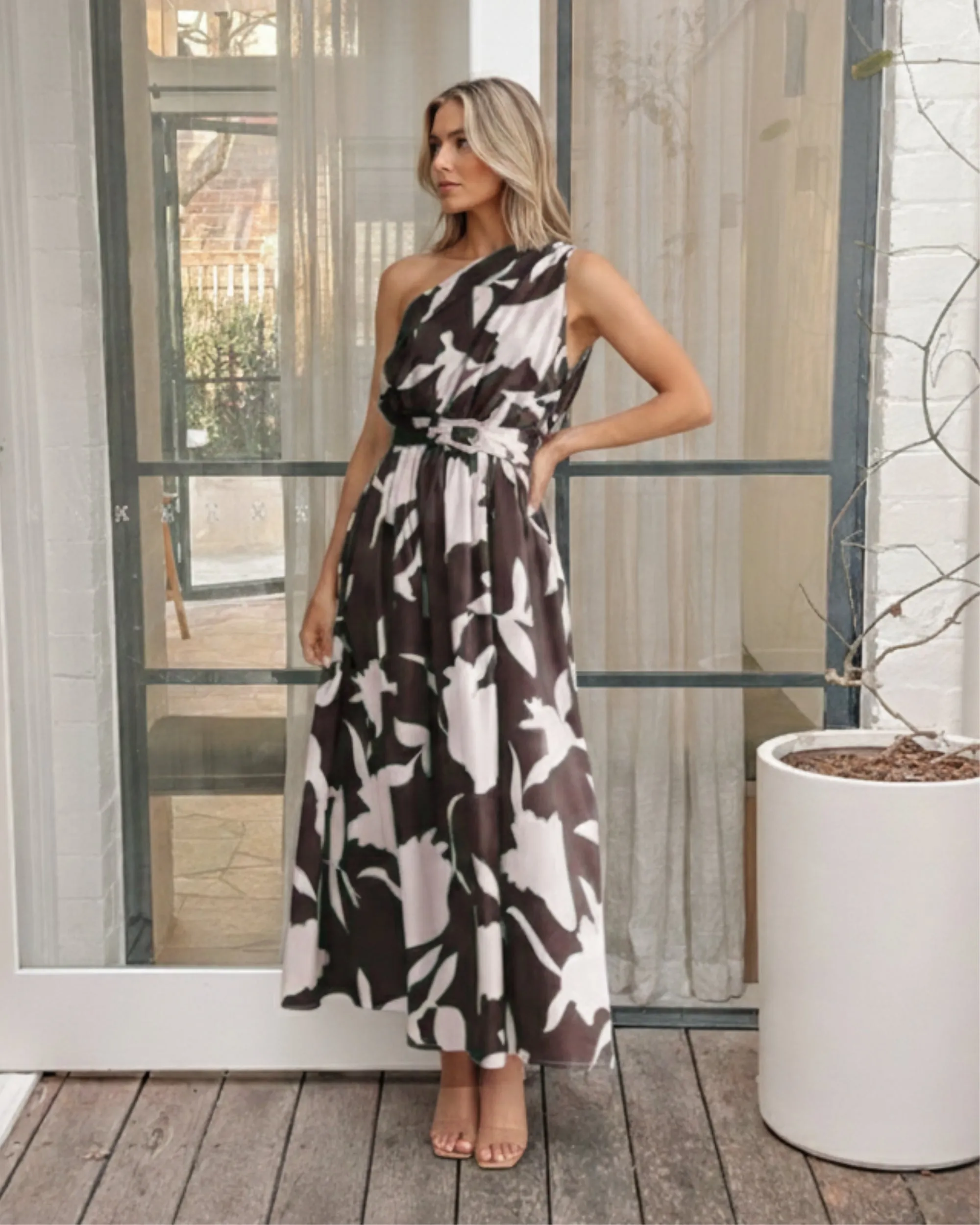 Rosey Dress - White Floral sold by Esther & Co