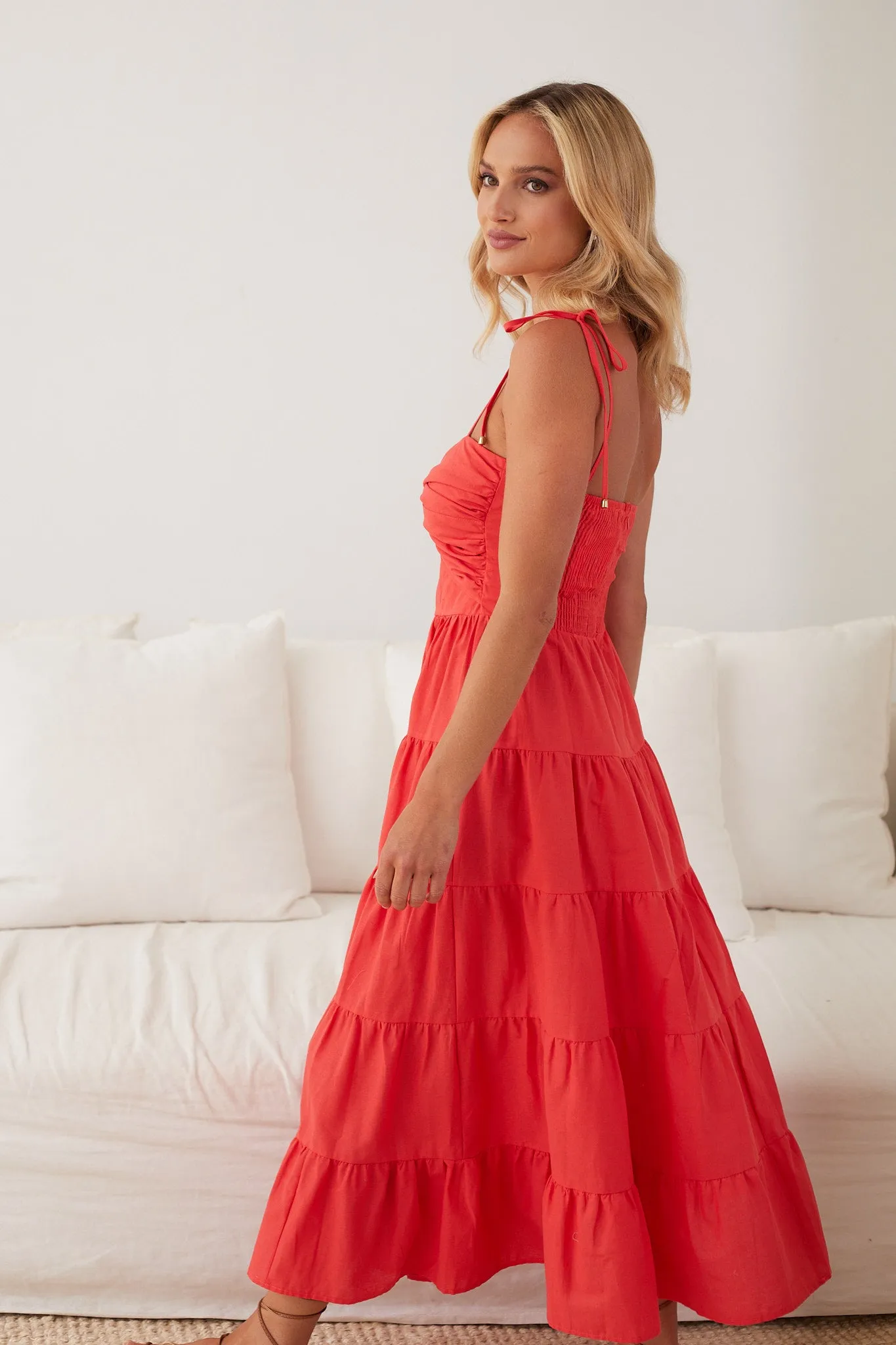 Elan Dress - Red sold by Esther & Co product image thumbnail 5