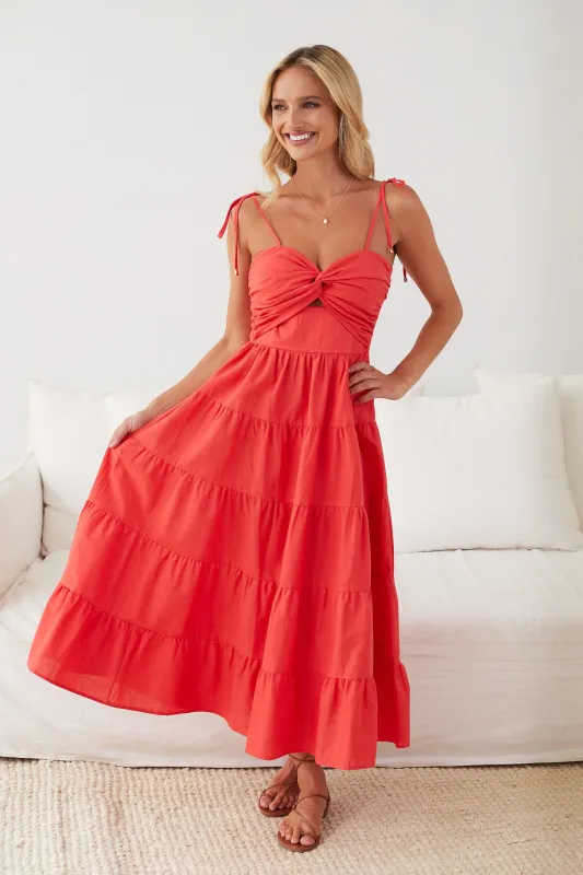 Elan Dress - Red sold by Esther & Co