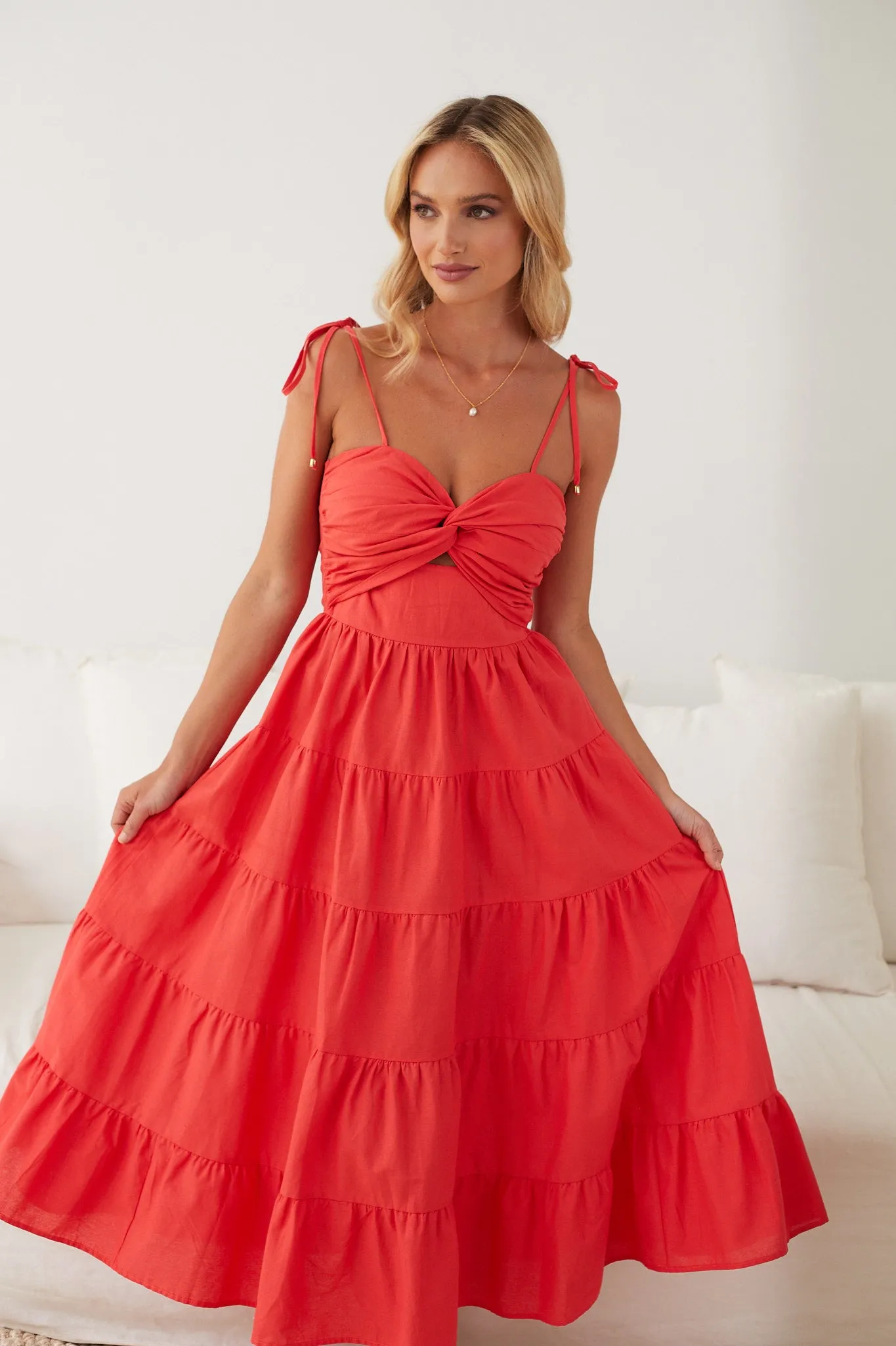 Elan Dress - Red sold by Esther & Co product image thumbnail 4