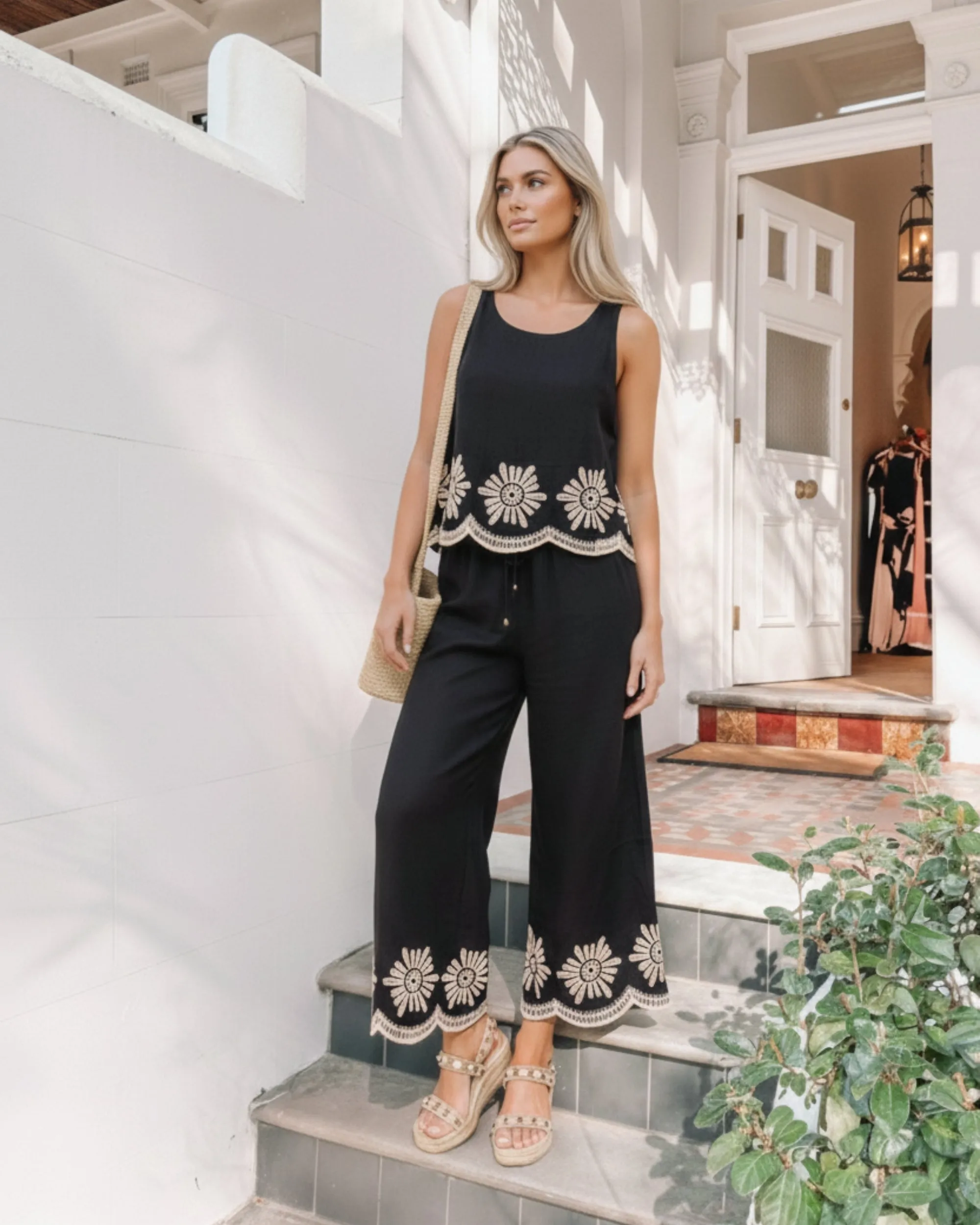 Ellana Top - Black Print sold by Esther & Co product image thumbnail 2