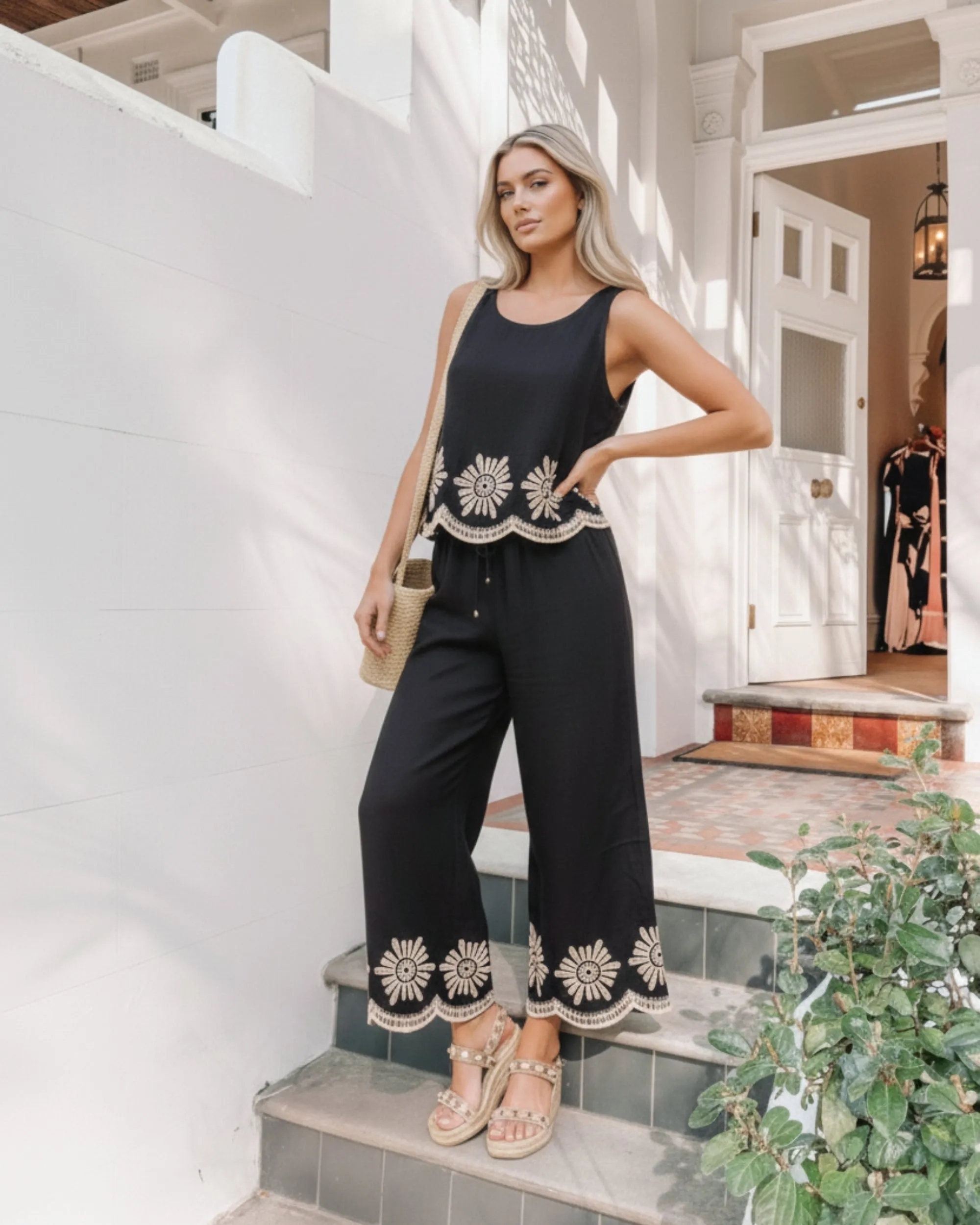 Vixie Pants - Black Print sold by Esther & Co product image thumbnail 4