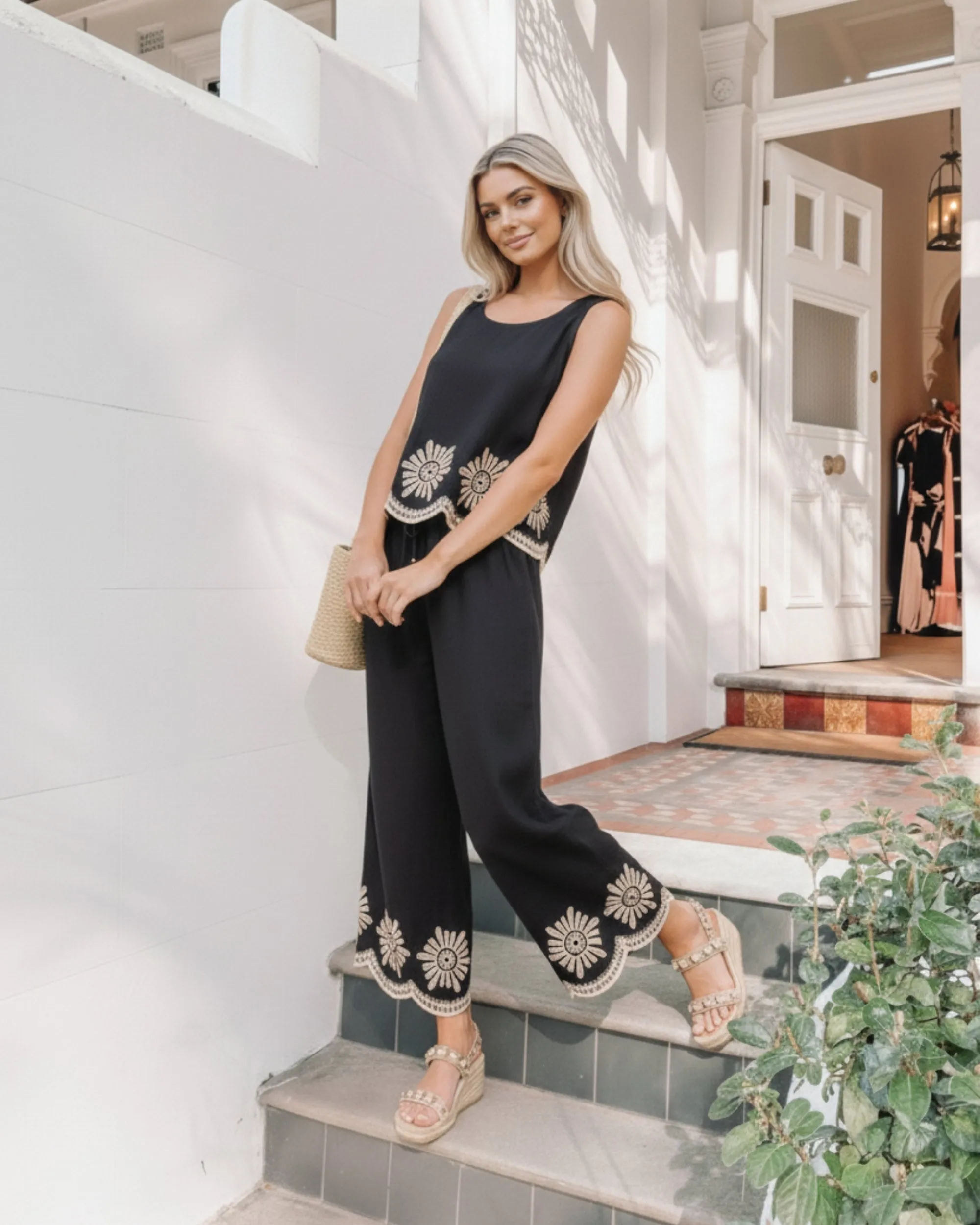 Vixie Pants - Black Print sold by Esther & Co product image thumbnail 2