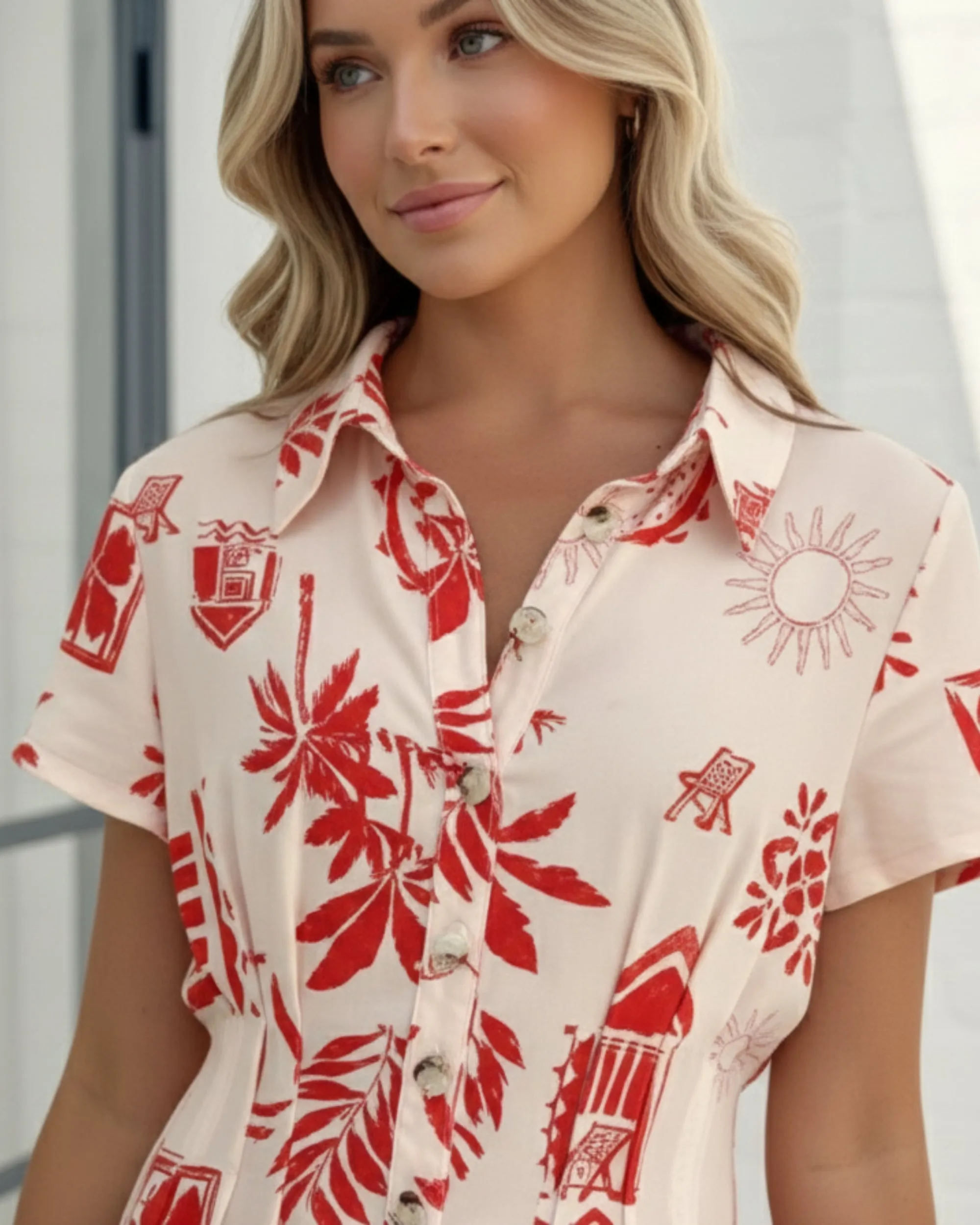 Hanae Dress - Cream Multi sold by Esther & Co product image thumbnail 4