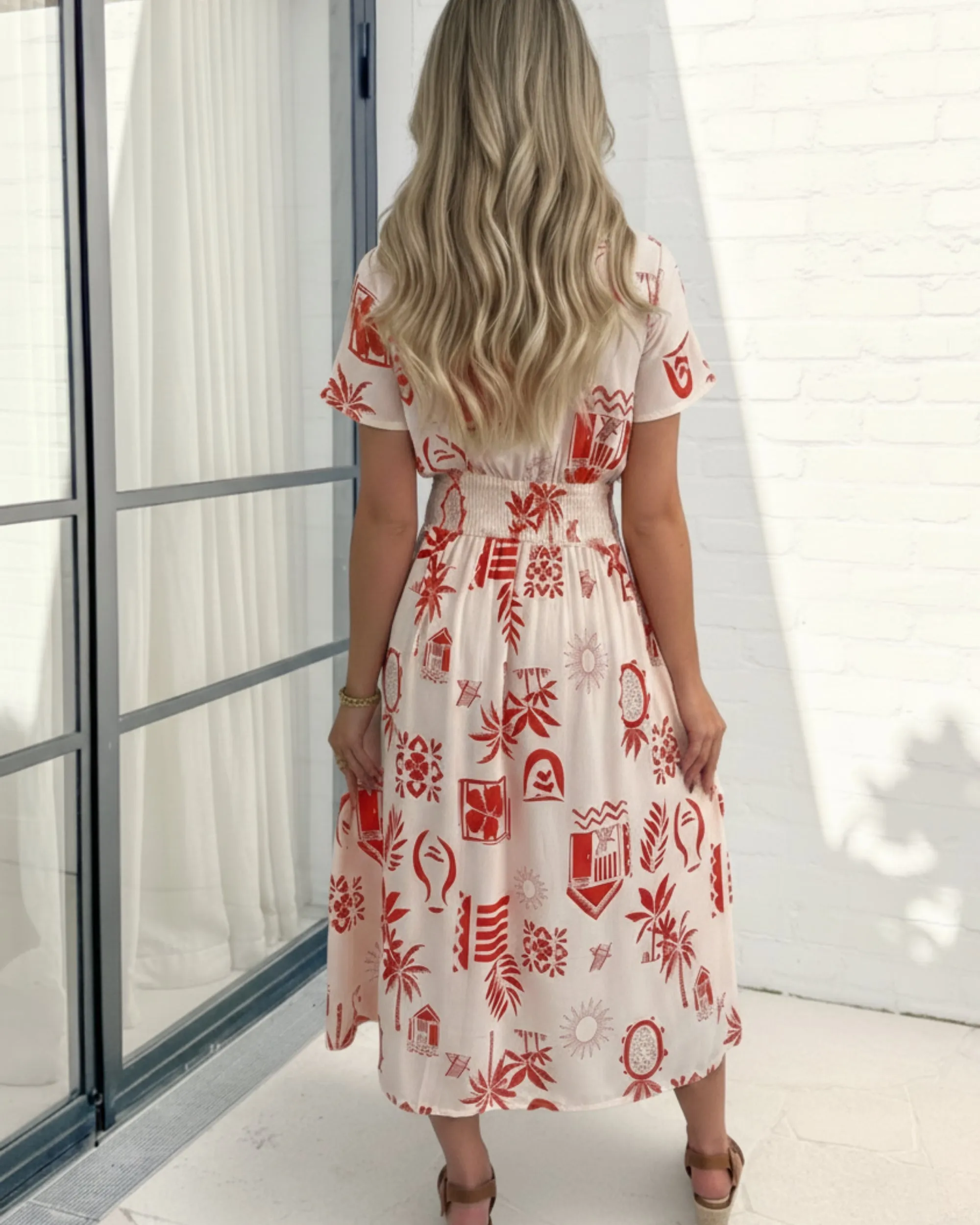 Hanae Dress - Cream Multi sold by Esther & Co product image thumbnail 2