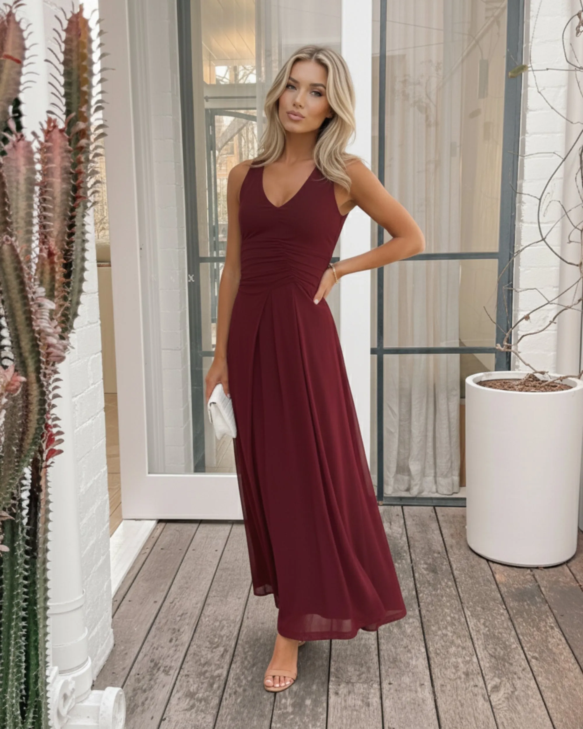 Rhaila Dress - Wine sold by Esther & Co product image thumbnail 3