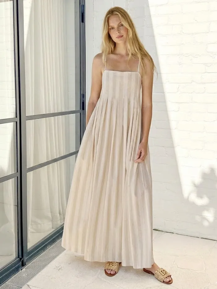 Rhiannon Dress - Beige Stripe sold by Esther & Co product image thumbnail 5