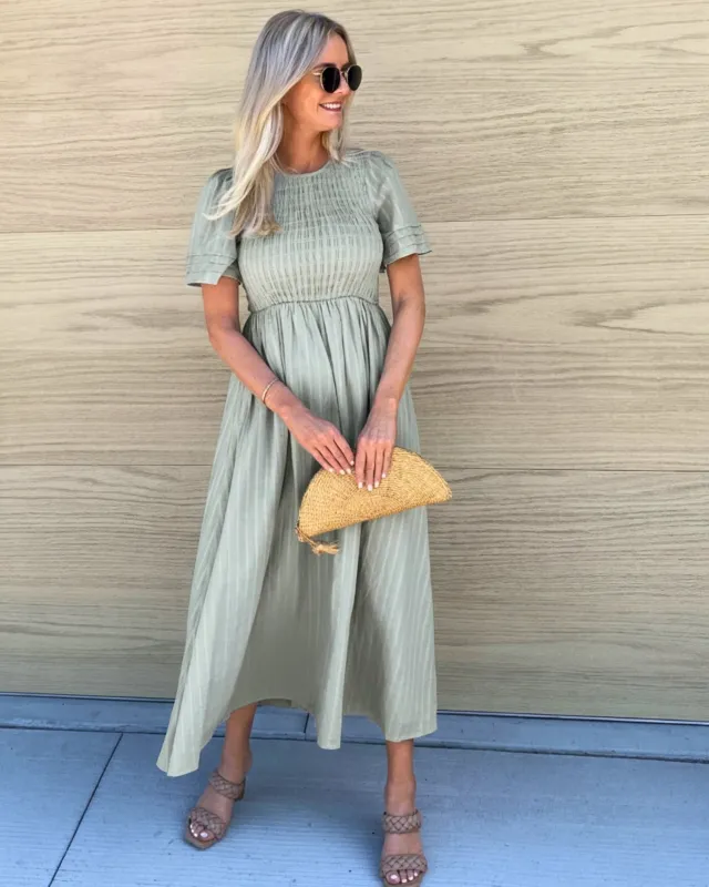 Iolana dress - Soft Khaki sold by Esther & Co