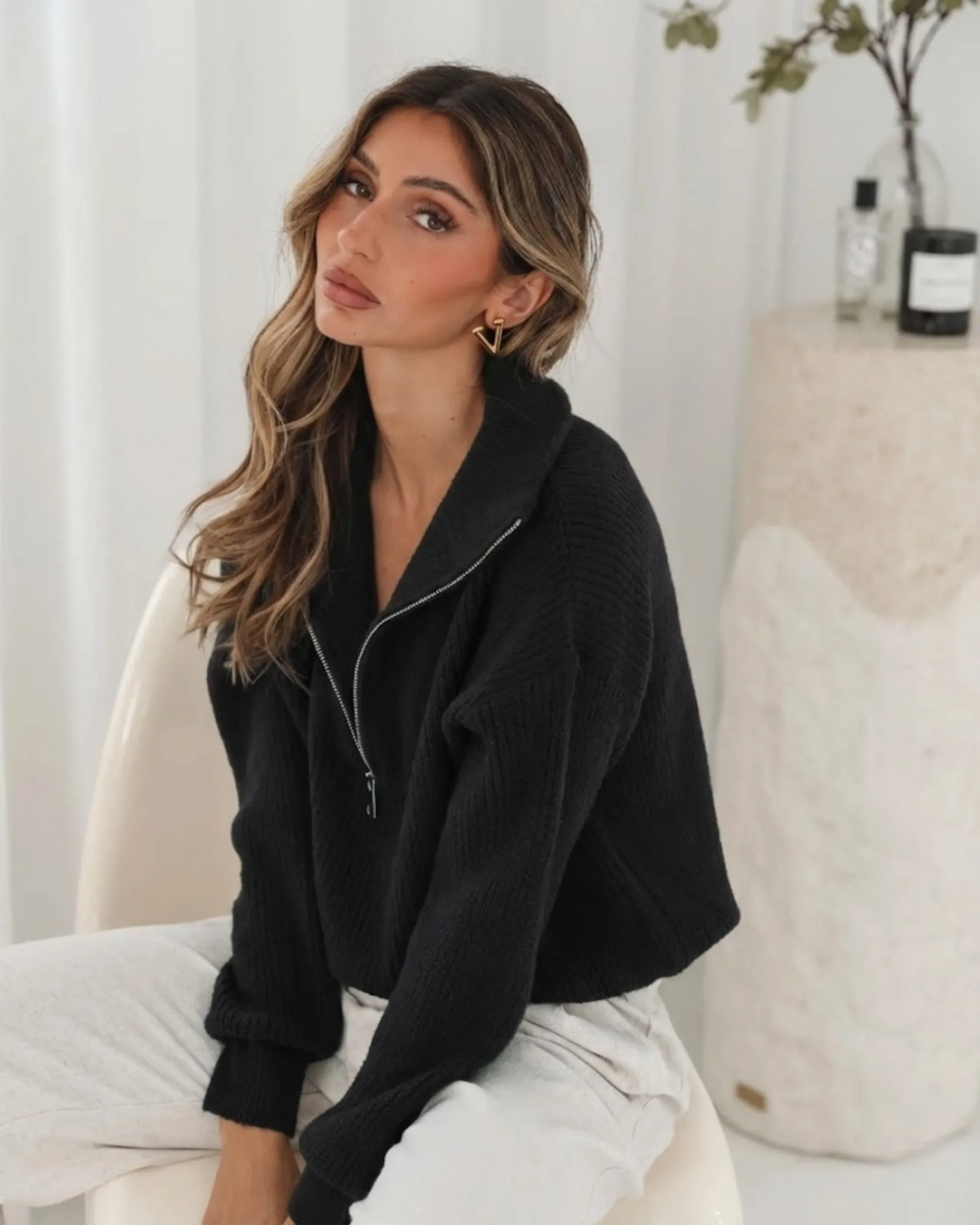 Merete Knit - Black sold by Esther & Co