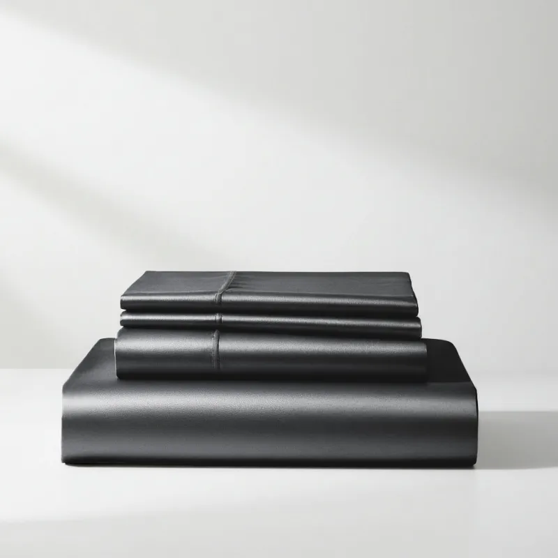 Satin Sheet Set - Charcoal Grey made by Esther & Co