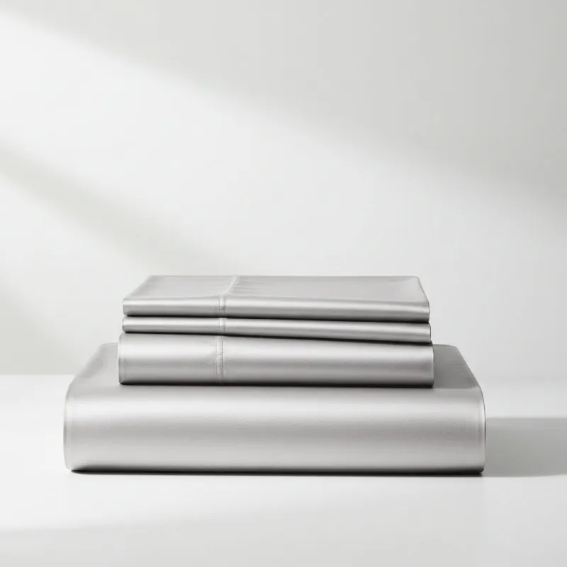 Satin Sheet Set - Silver made by Esther & Co
