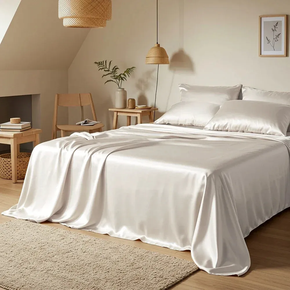 Satin Sheet Set - Ivory Cream sold by Esther & Co product image thumbnail 4