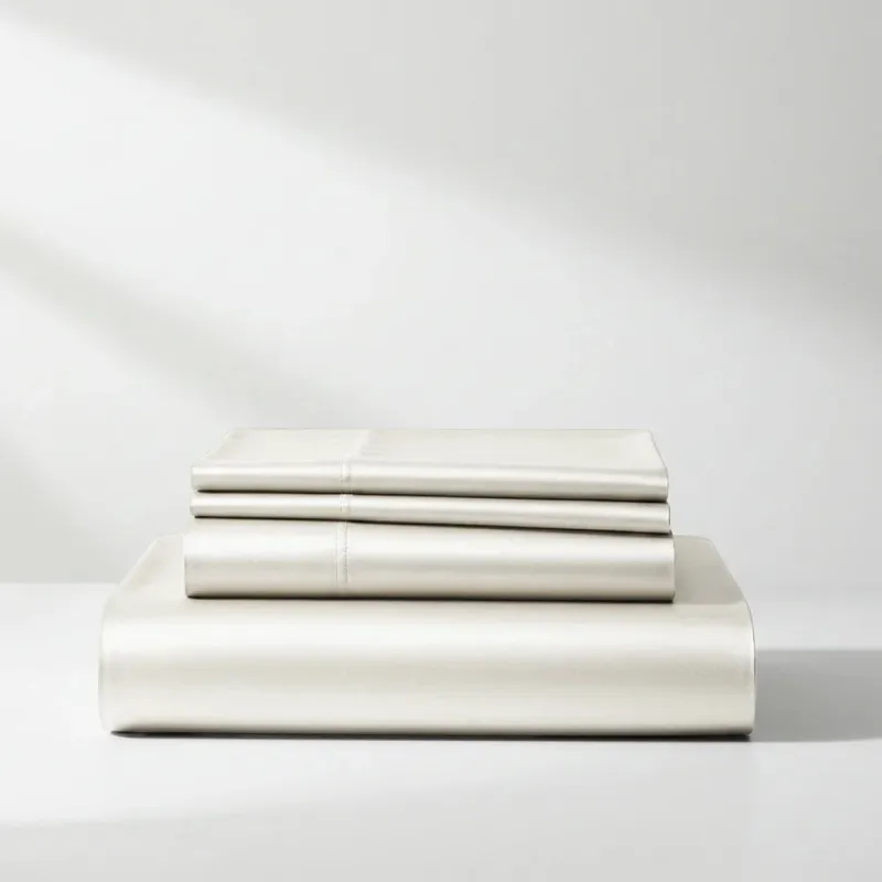 Satin Sheet Set - Ivory Cream made by Esther & Co