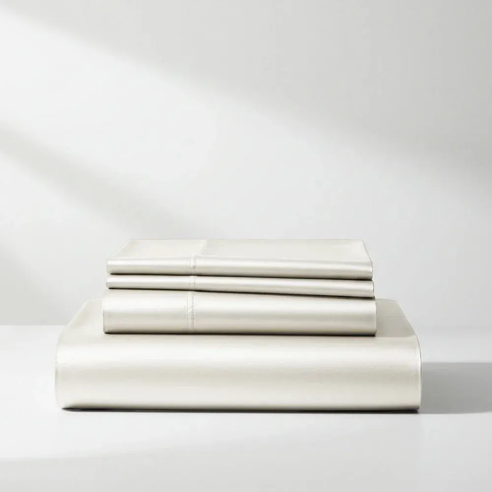 Satin Sheet Set - Ivory Cream sold by Esther & Co