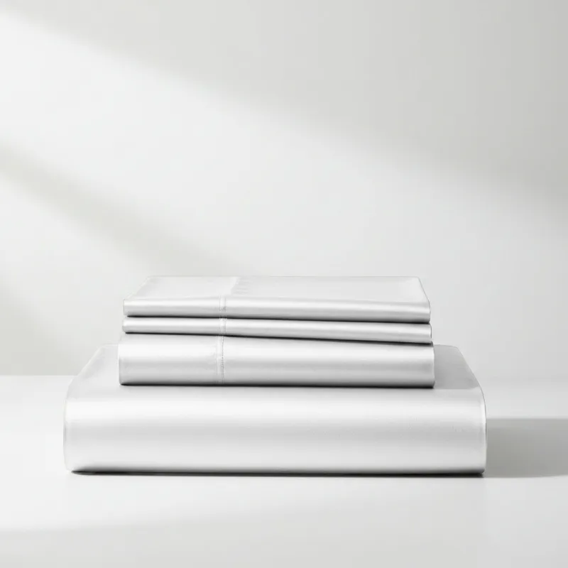 Satin Sheet Set - White made by Esther & Co