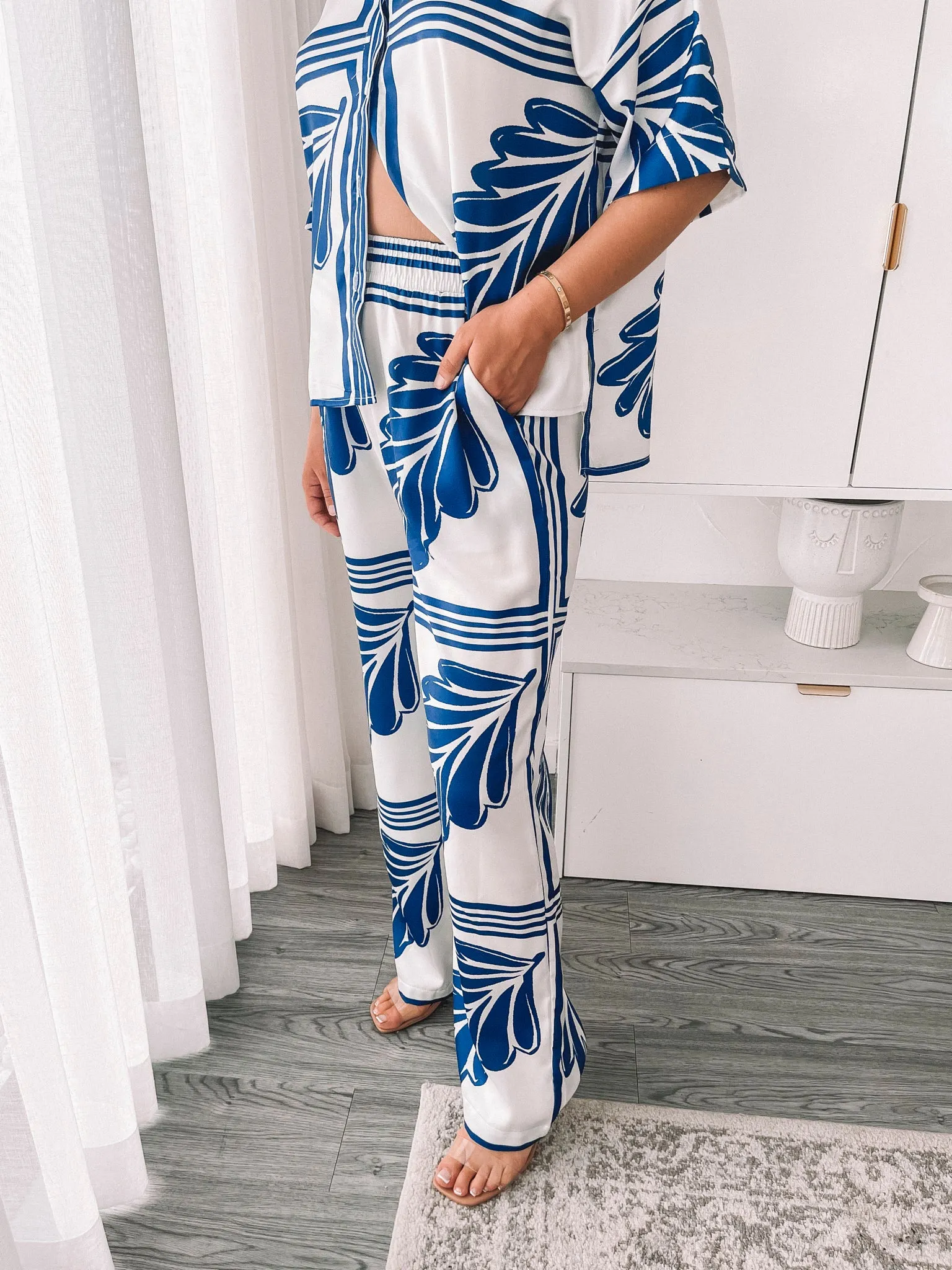 Odilia Pants- Blue Print sold by Esther & Co product image thumbnail 2