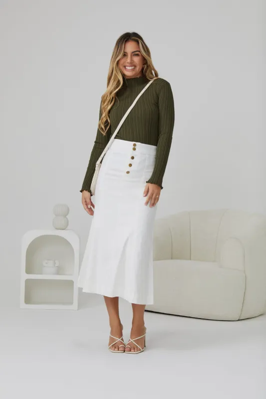 Aivee Skirt - White sold by Esther & Co