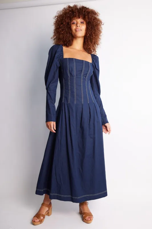 Amalla Dress - Navy sold by Esther & Co