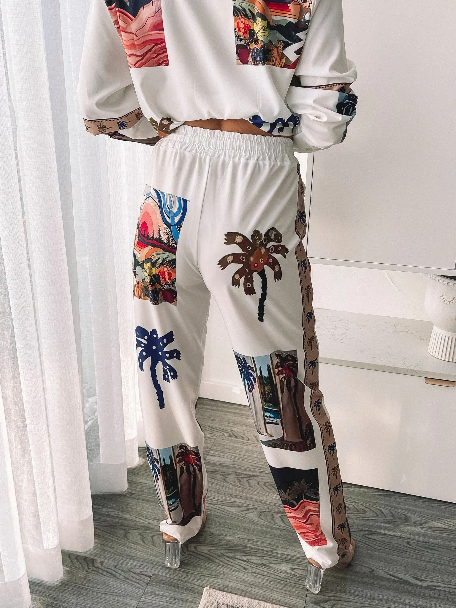 Aeliana Pants - White Print sold by Esther & Co product image thumbnail 2