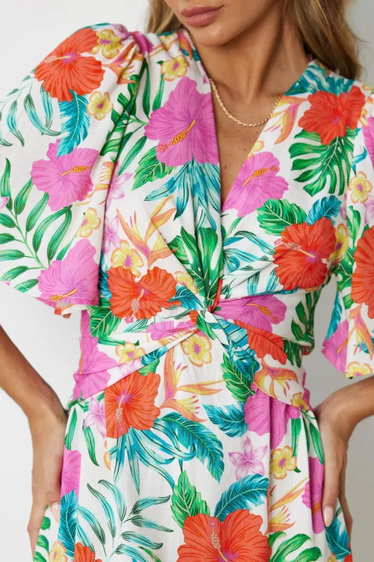 Linshay Dress - Multi Floral sold by Esther & Co