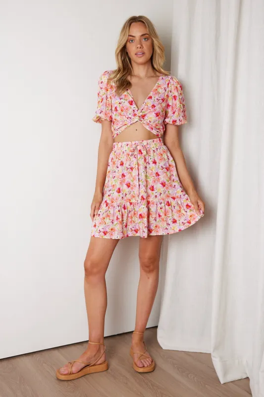 Shani Skirt - Watercolour Print sold by Esther & Co