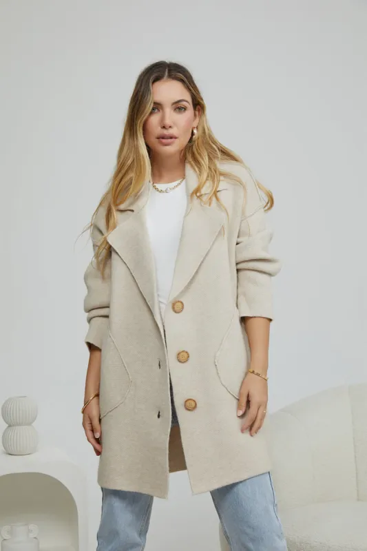 Indora Coatigan - Oatmeal sold by Esther & Co