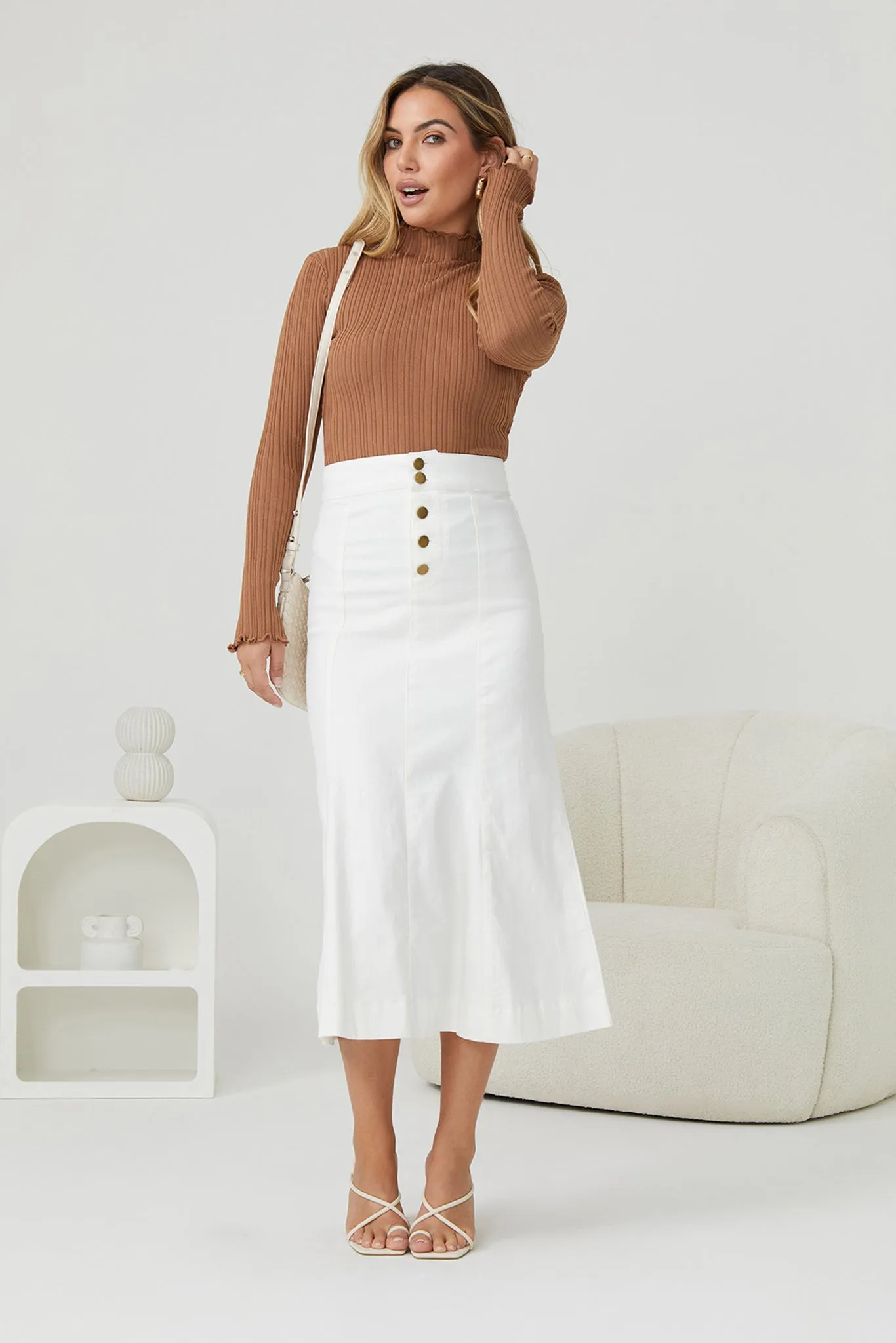 Aurella Knit Top - Mocha sold by Esther & Co product image thumbnail 4