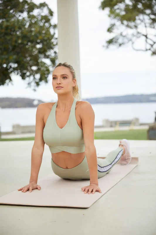 Balance Racer Crop - Khaki sold by Esther & Co