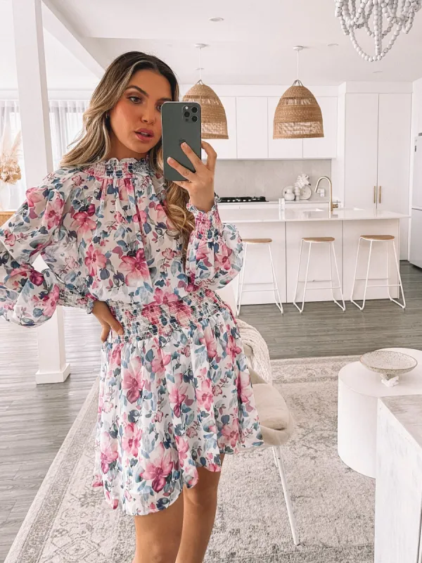 Neary Dress - Violet Floral sold by Esther & Co