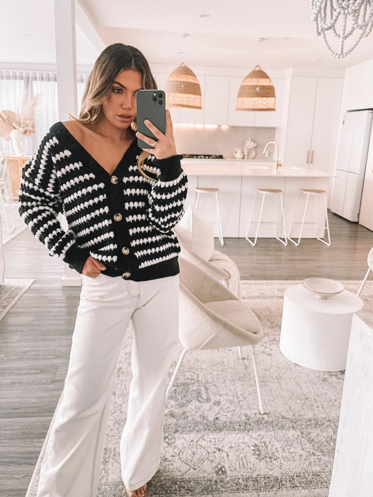 Evander Cardigan - Black Multi sold by Esther & Co product image thumbnail 4