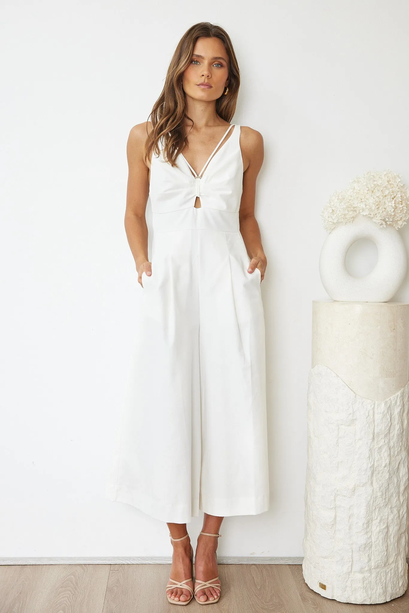Qiara Jumpsuit - White sold by Esther & Co product image thumbnail 2