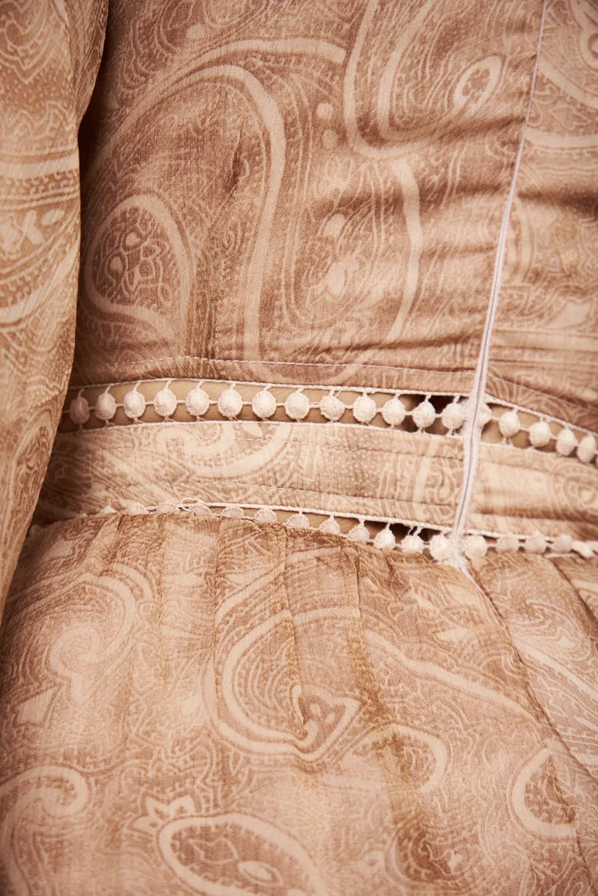 Kayley Dress - Tan Print sold by Esther & Co product image thumbnail 5