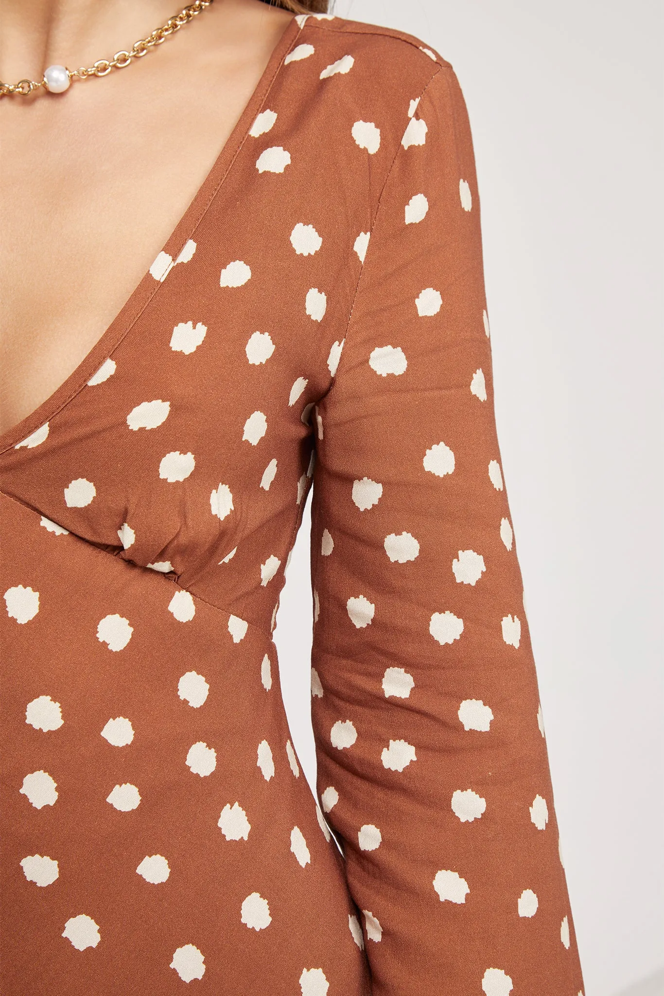 Bellamy Dress - Brown Spot sold by Esther & Co product image thumbnail 5