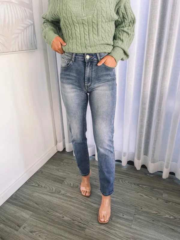 Thalira Jeans - Mid Wash sold by Esther & Co