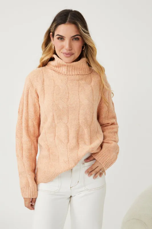 Carletta Knit - Peach sold by Esther & Co
