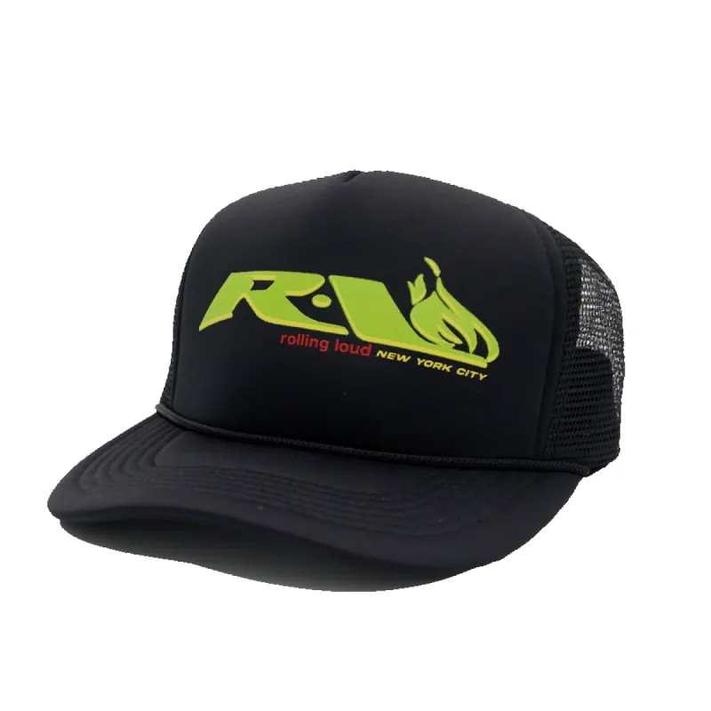 RL x Felt Neo Black Trucker sold by Rolling Loud Merch