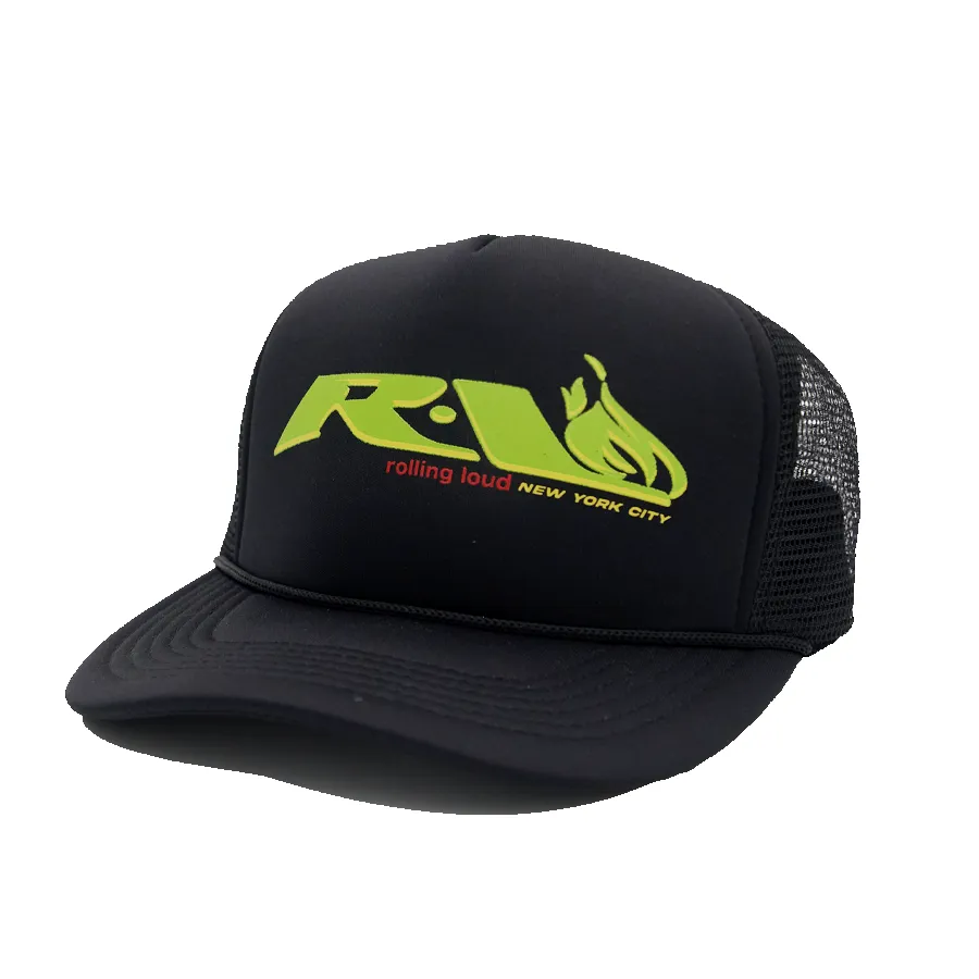 RL x Felt Neo Black Trucker sold by Rolling Loud Merch