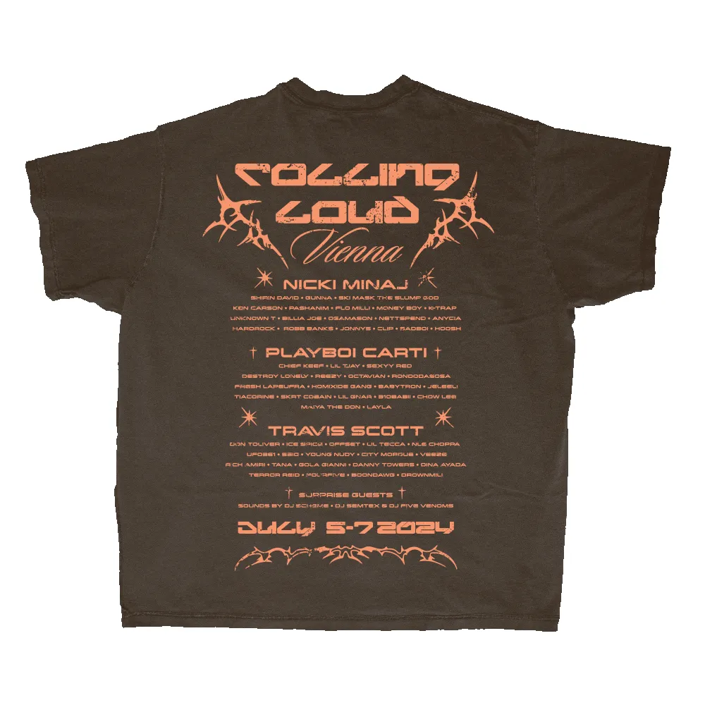 RL Vienna 24 Dragon Bones Brown Lineup Tee sold by Rolling Loud Merch product image thumbnail 2