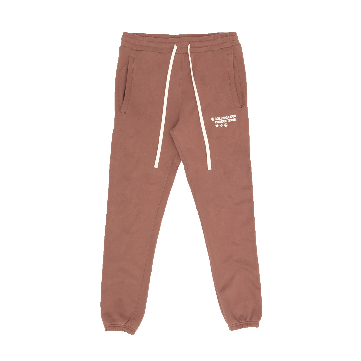 RL Productions Premium Terry Sweatpants Brown sold by Rolling Loud Merch