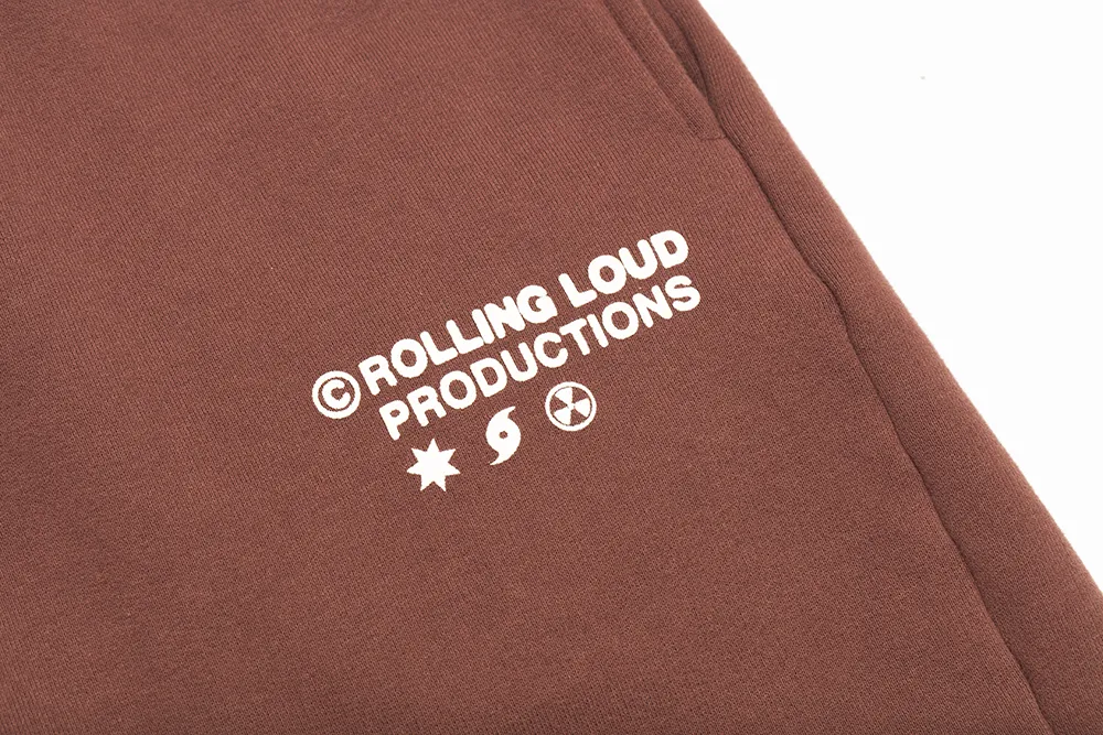 RL Productions Premium Terry Sweatpants Brown sold by Rolling Loud Merch product image thumbnail 3