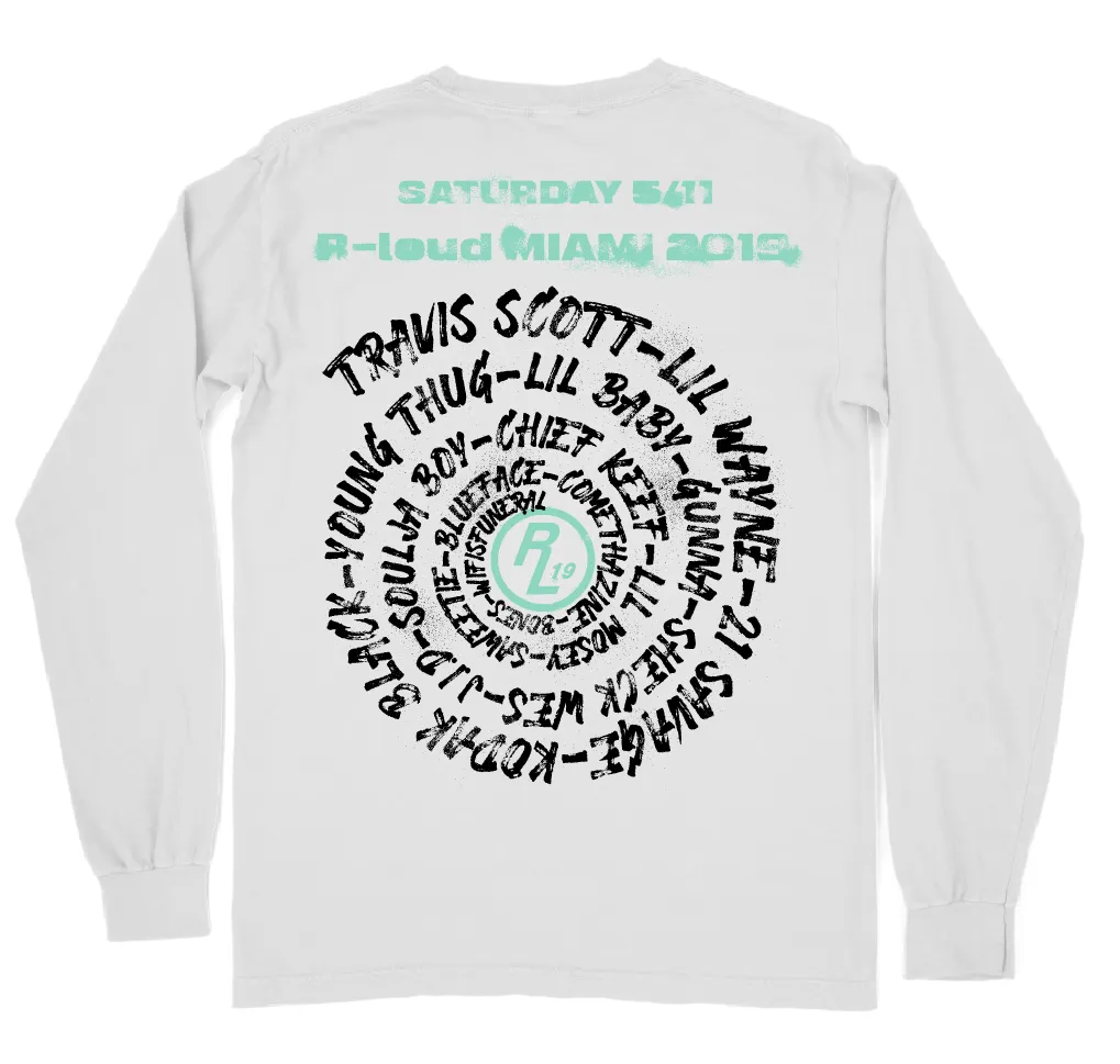 Long Sleeve PIT Tee White sold by Rolling Loud Merch product image thumbnail 2