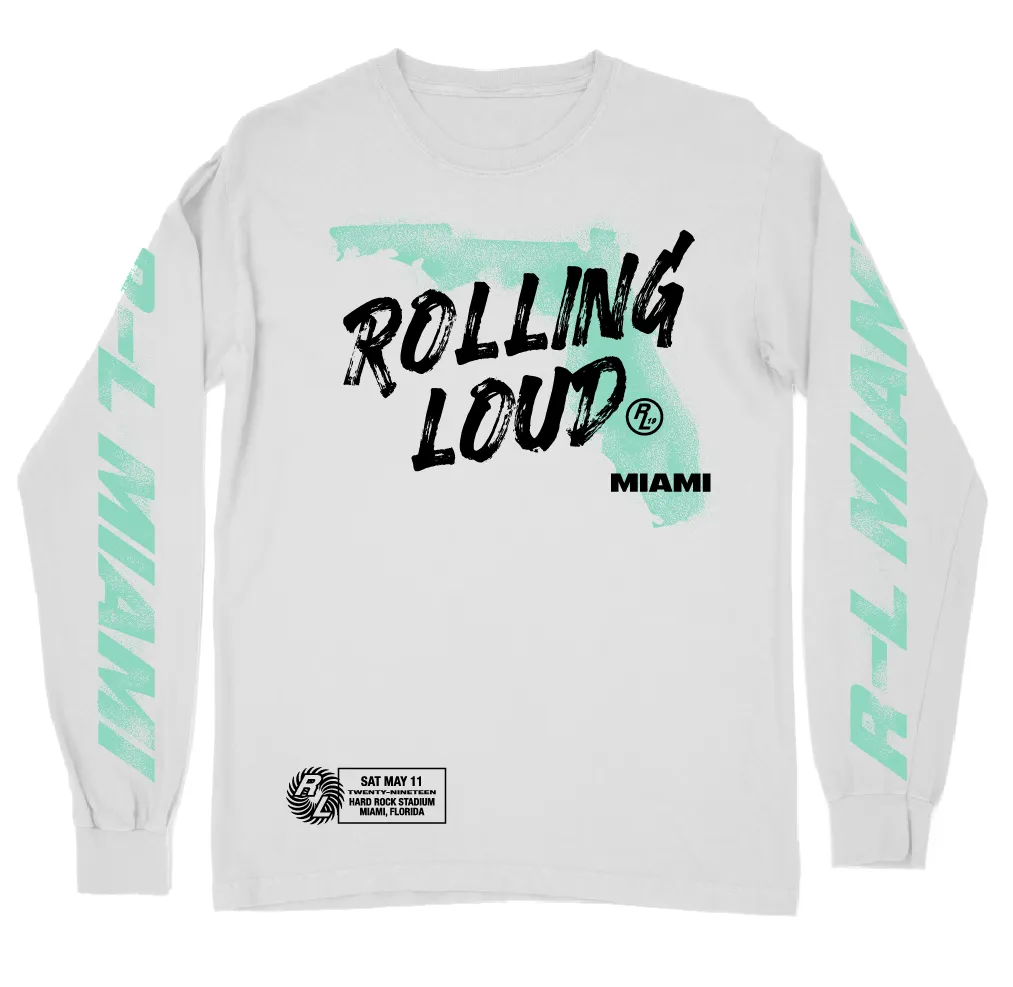 Long Sleeve PIT Tee White sold by Rolling Loud Merch